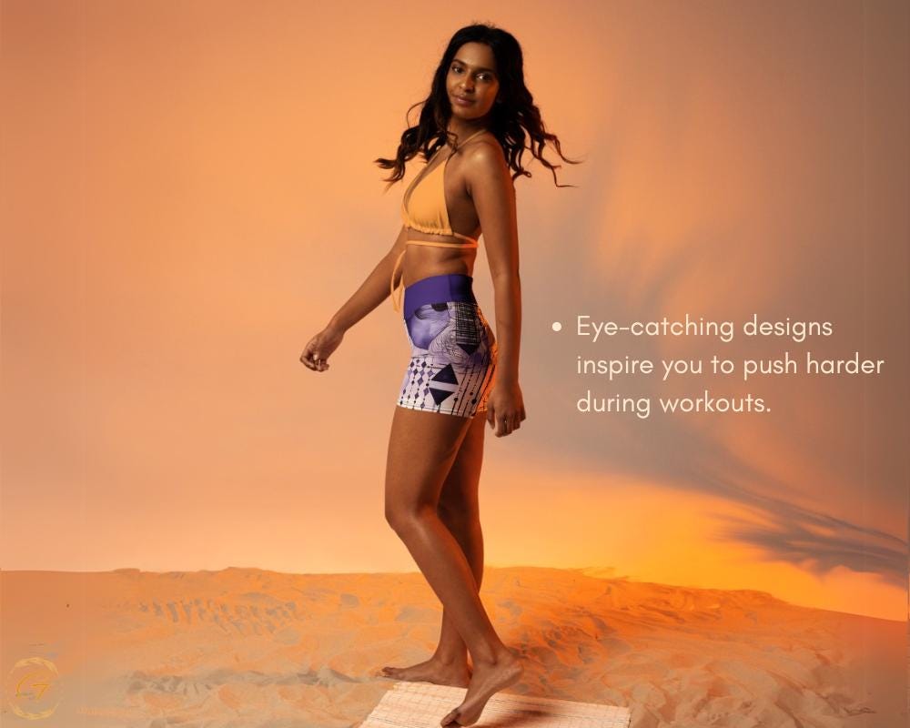 Quantum Pastel AOP Design Yoga Shorts and Leggings Comfortable Womens Activewear Perfect for Workouts Yoga and Everyday Wear Stretchy Fabric