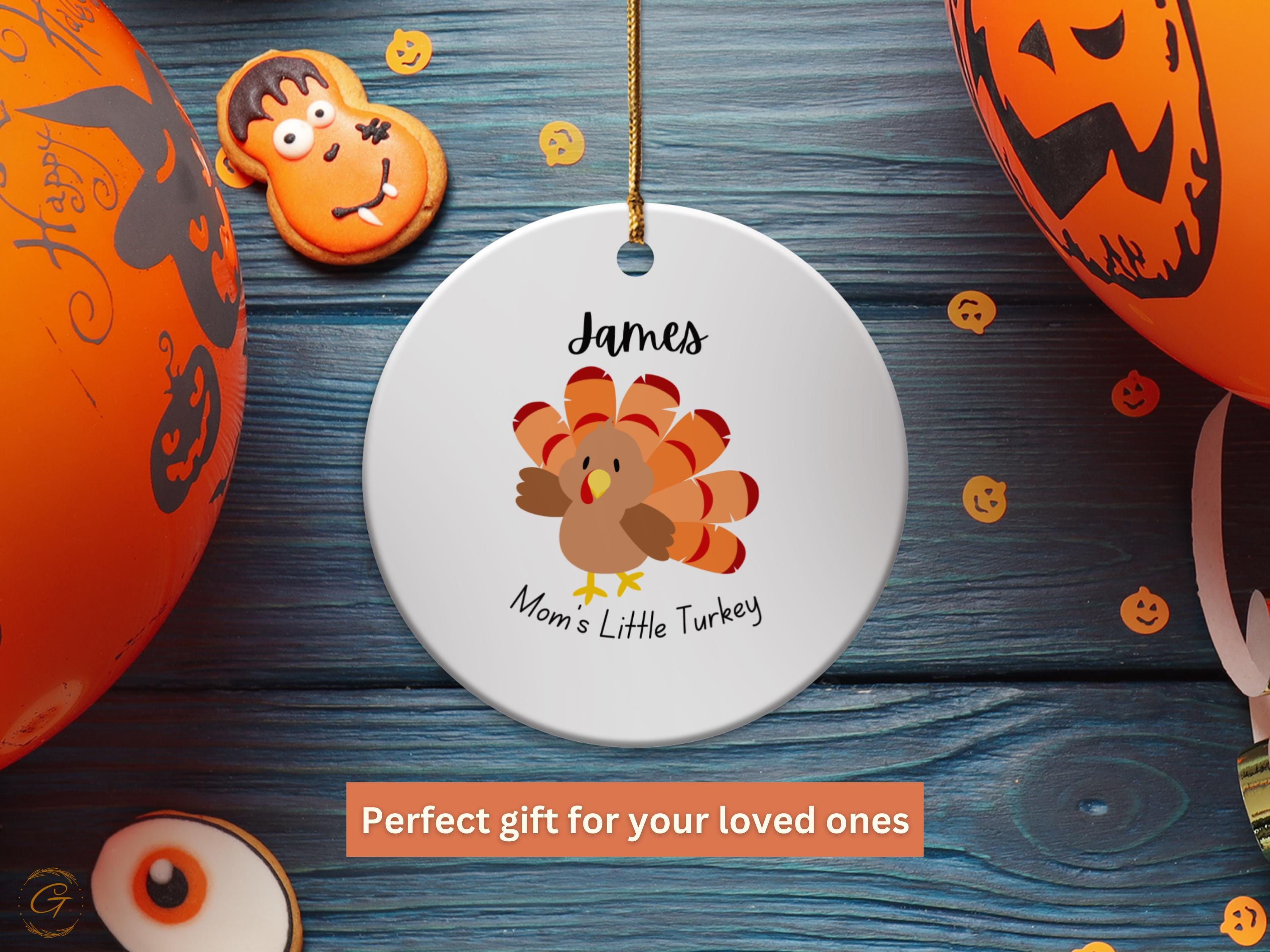 Thanksgiving Turkey Ornament, Cute Holiday Decor, Turkey Decoration, Kids Room Decor, Fall Ornament Turkey Lover Gift, Holiday Keepsake Gift