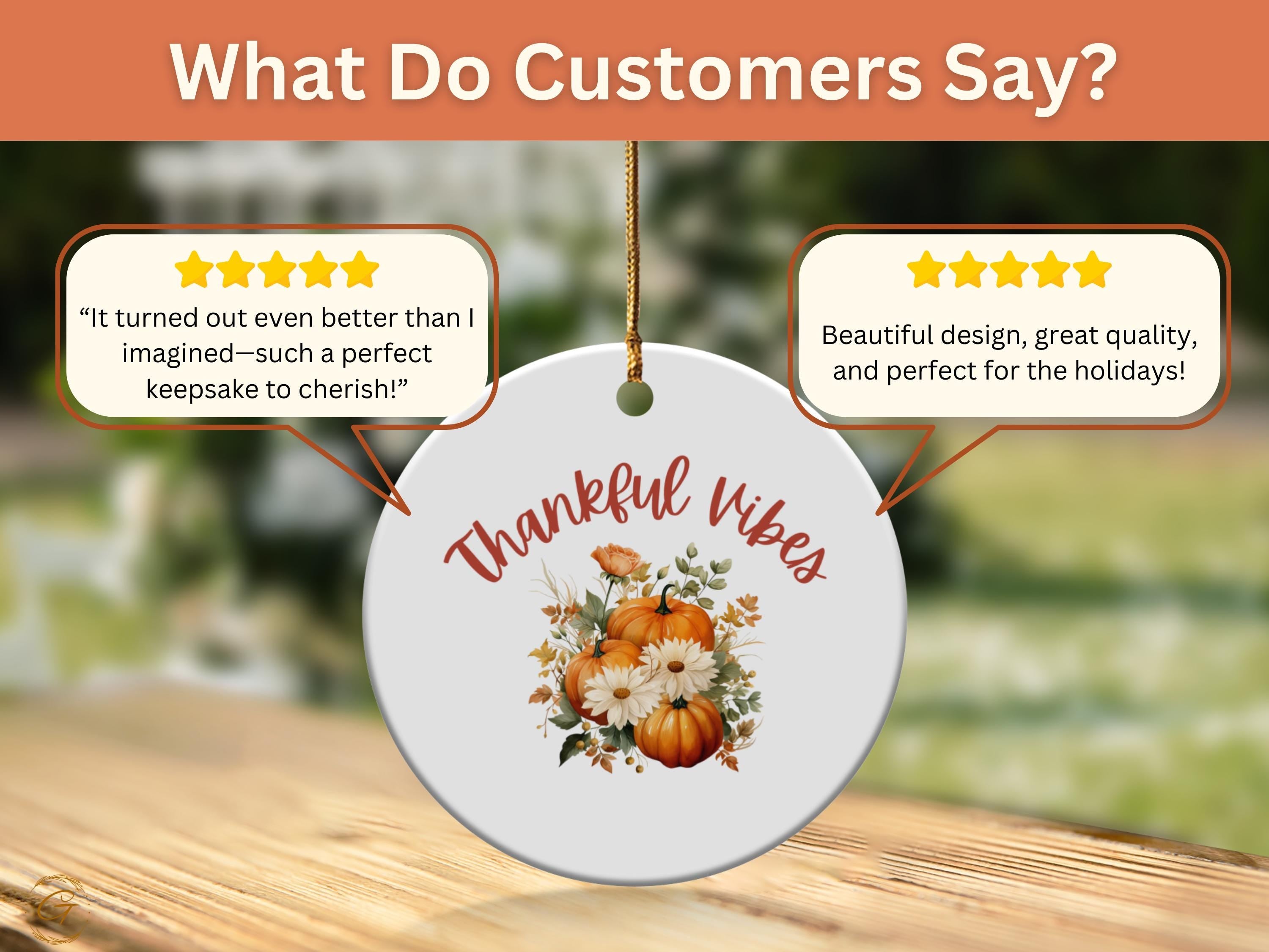 Thankful Vibes Pumpkin Fall Autumn Ornaments, Seasonal Holiday Keepsakes Decors, Thanksgiving Harvest Home Accents, Ideal Thanksgiving Gifts