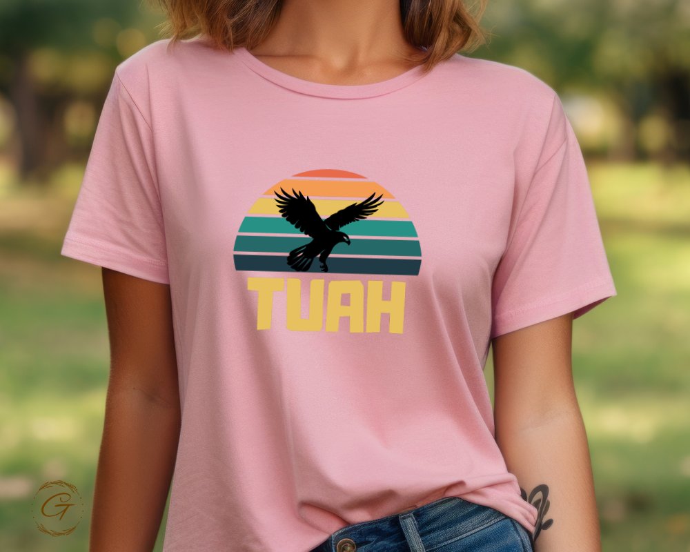 Vintage Sunset Design Eagle Graphic T-shirt product type
