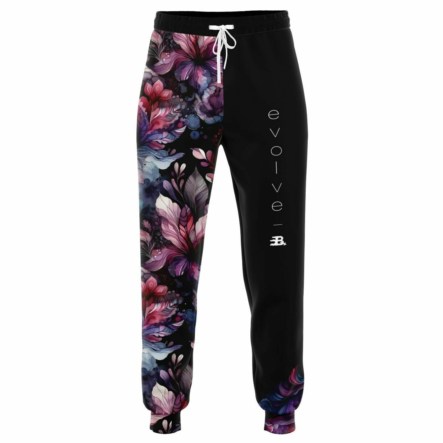 Evolve Floral Print Joggers – Abstract Watercolor Sweatpants