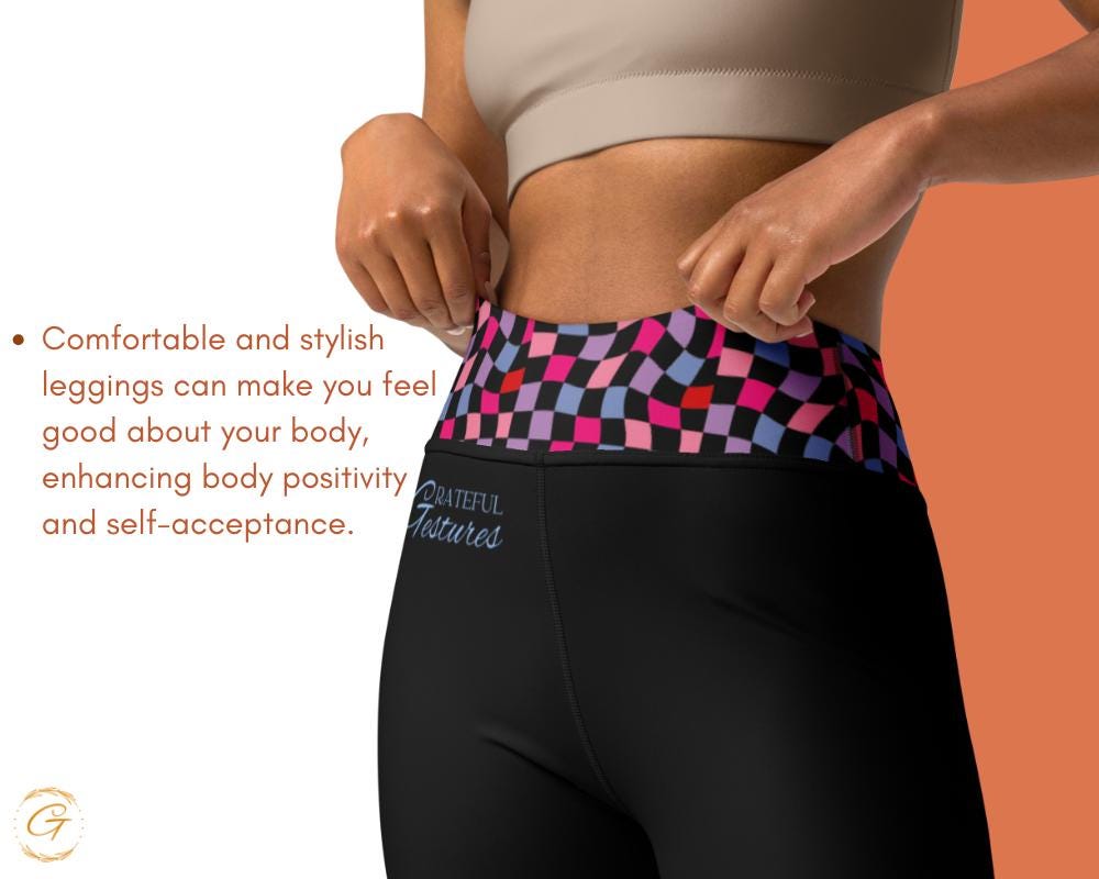 Vibrant Checkered Yoga Shorts and Leggings, Comfortable High Quality Activewear, Perfect for Workouts Yoga and Everyday Wear Stretchy Fabric