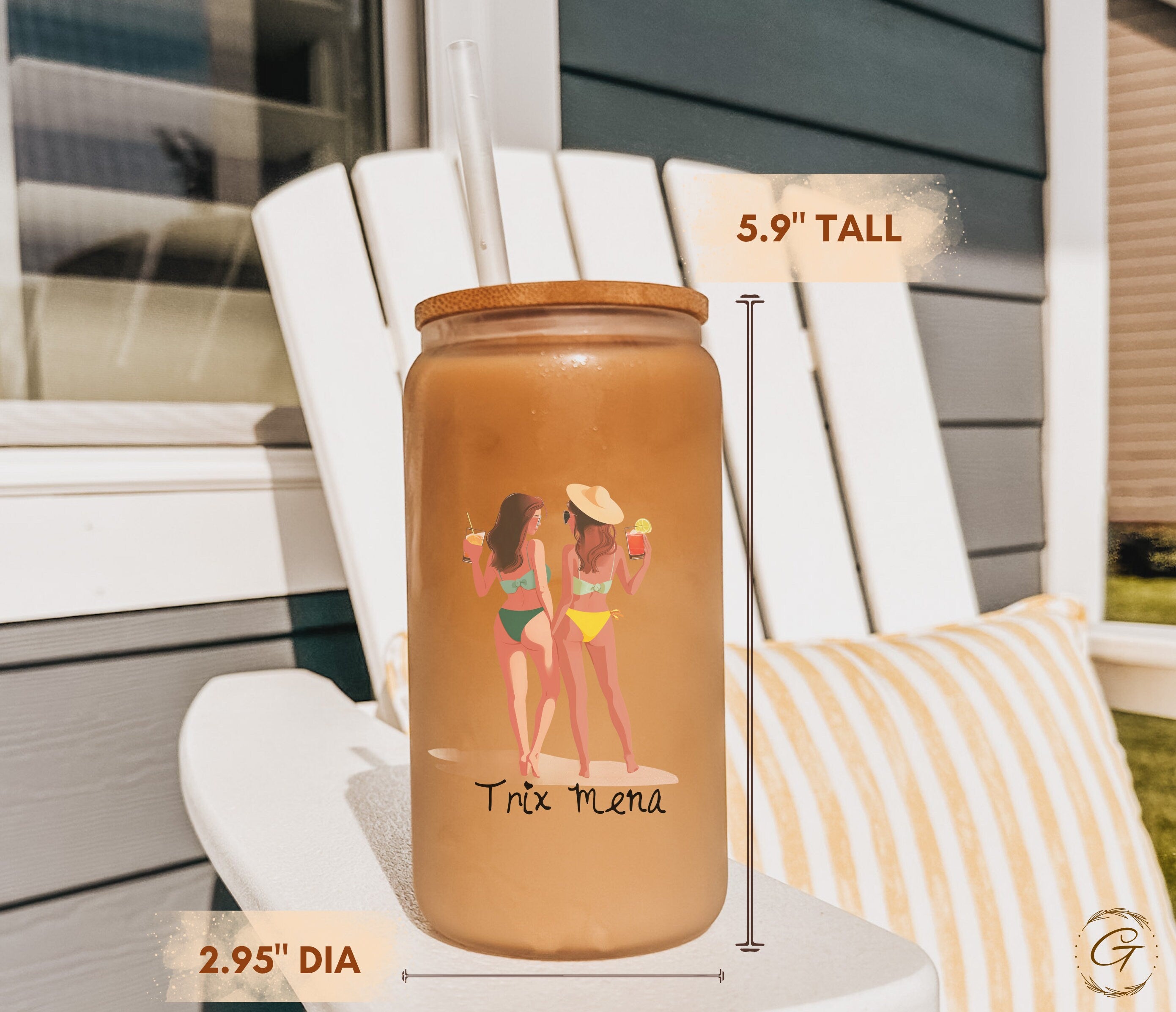 Are We Drunk Summer Design Frosted Glass Cup Tumbler