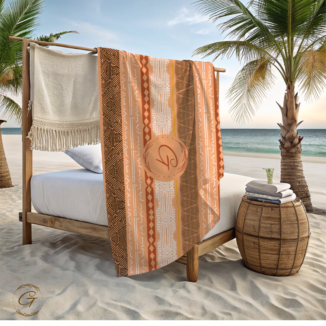 Aztec Vibrant Pattern Beach Towel