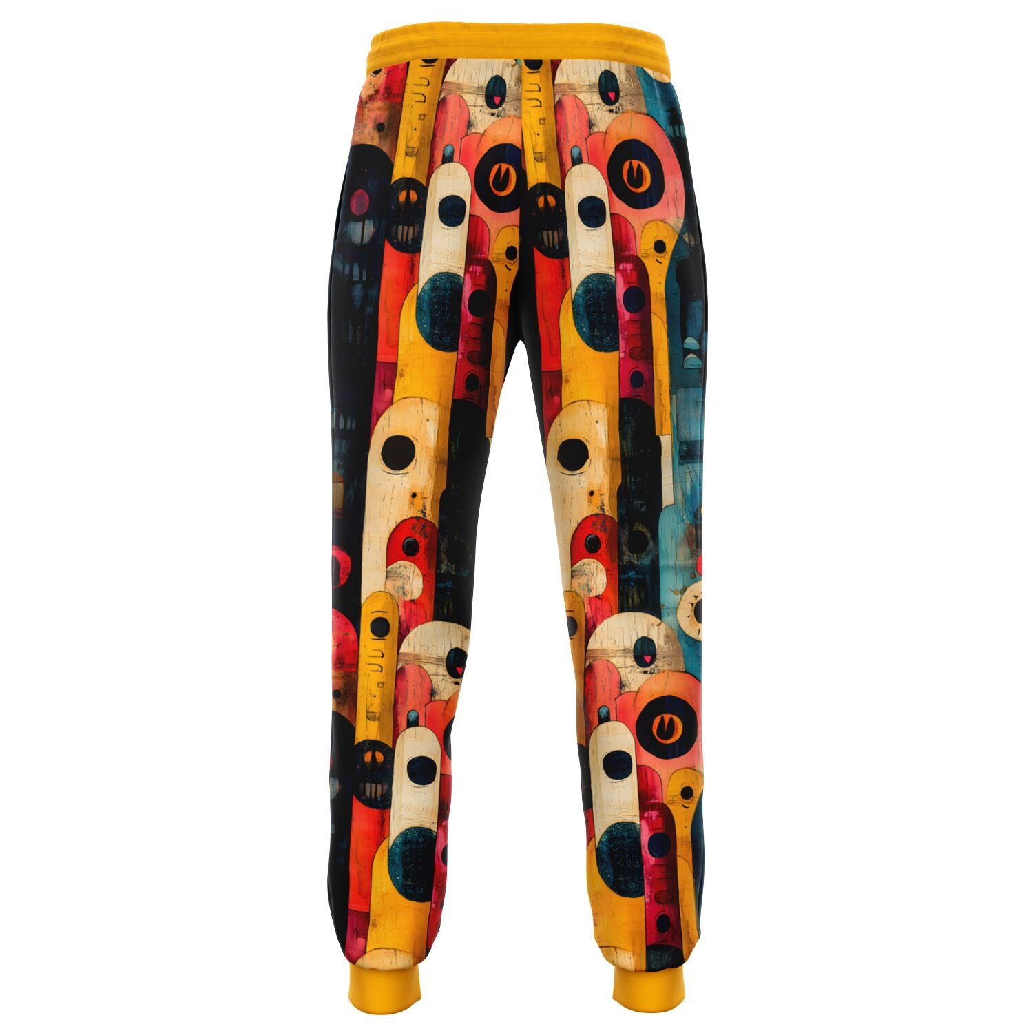 Abstract Retro Art Joggers – Bold Colorful Sweatpants for Men & Women
