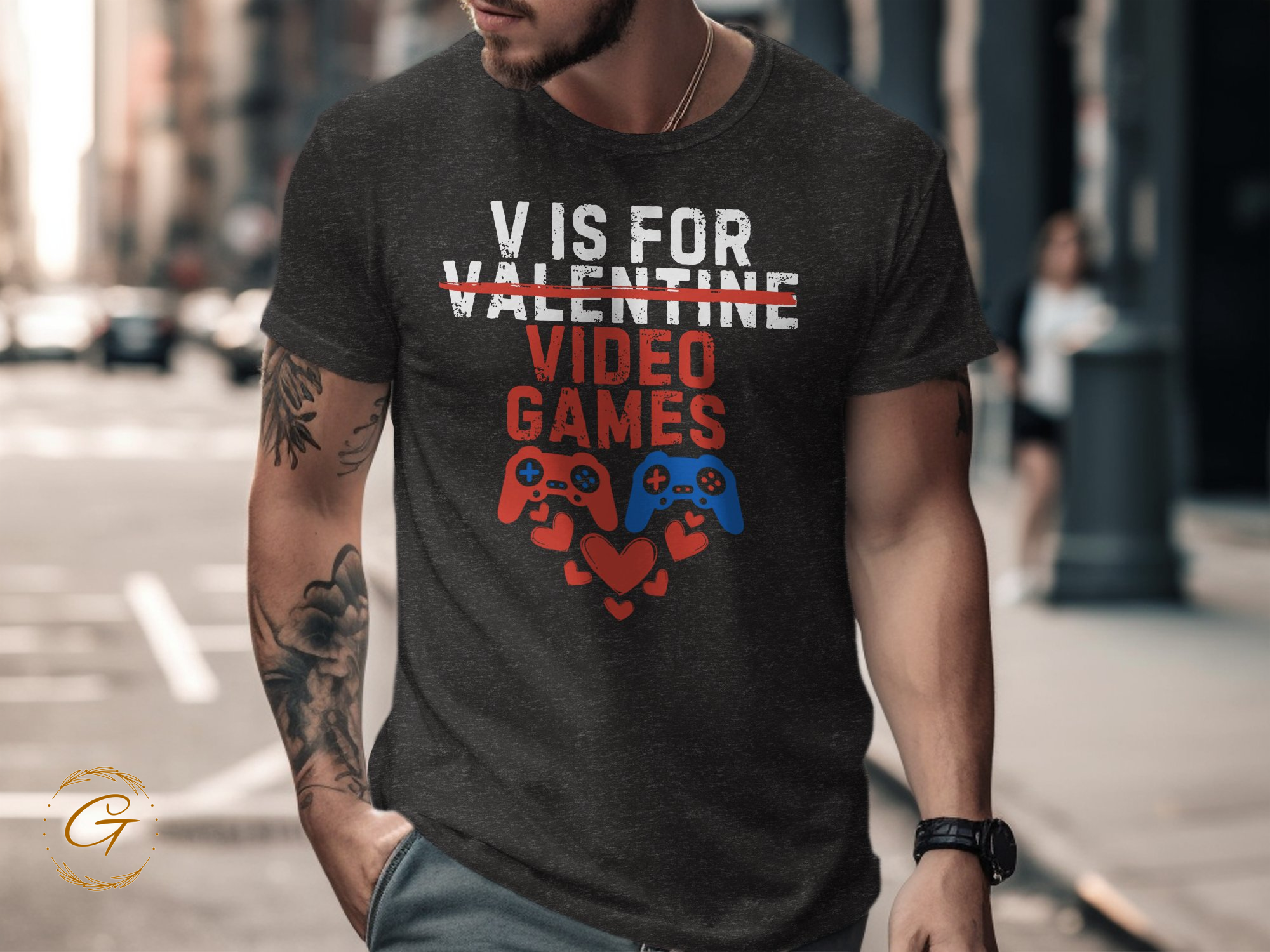 V Is For Video Games Unique Men's T-Shirt product type