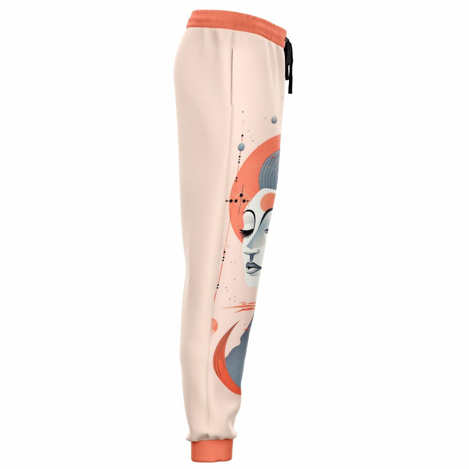 Surreal Cosmic Goddess Joggers – Abstract Feminine Art Sweatpants