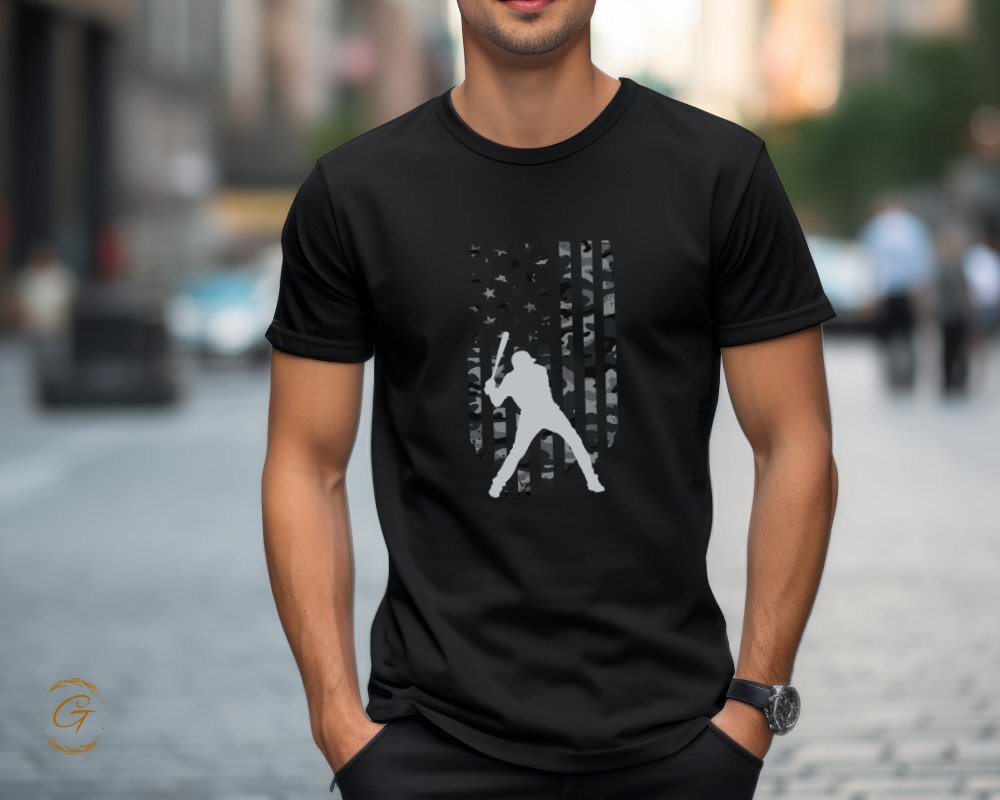 Patriotic Guitarist American Flag Graphic T-Shirt product type
