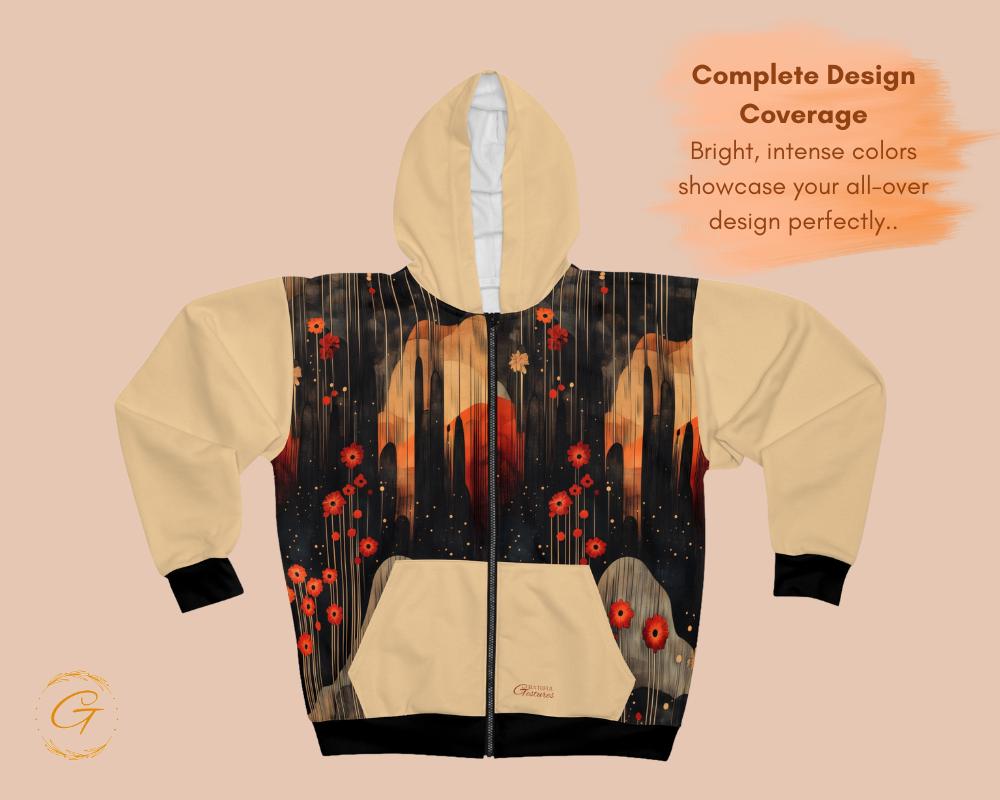 Quantum Nature Unisex Zip Hoodie All-Over Print