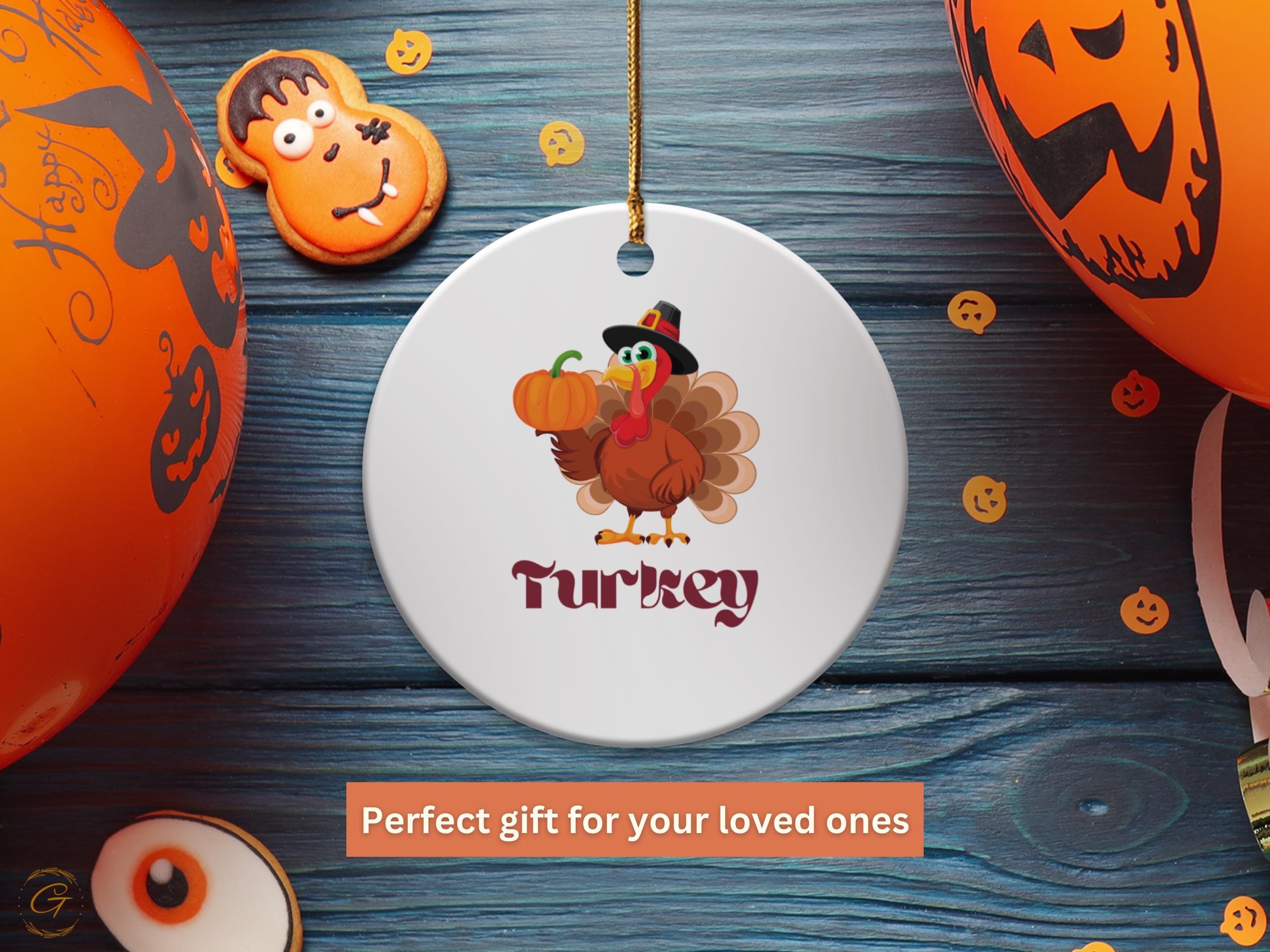 Thanksgiving Turkey Ornament, Turkey Holiday Ornament Keepsake, Festive Holiday Turkey , Turkey Collectible Gift, Ideal Thanksgiving Gift