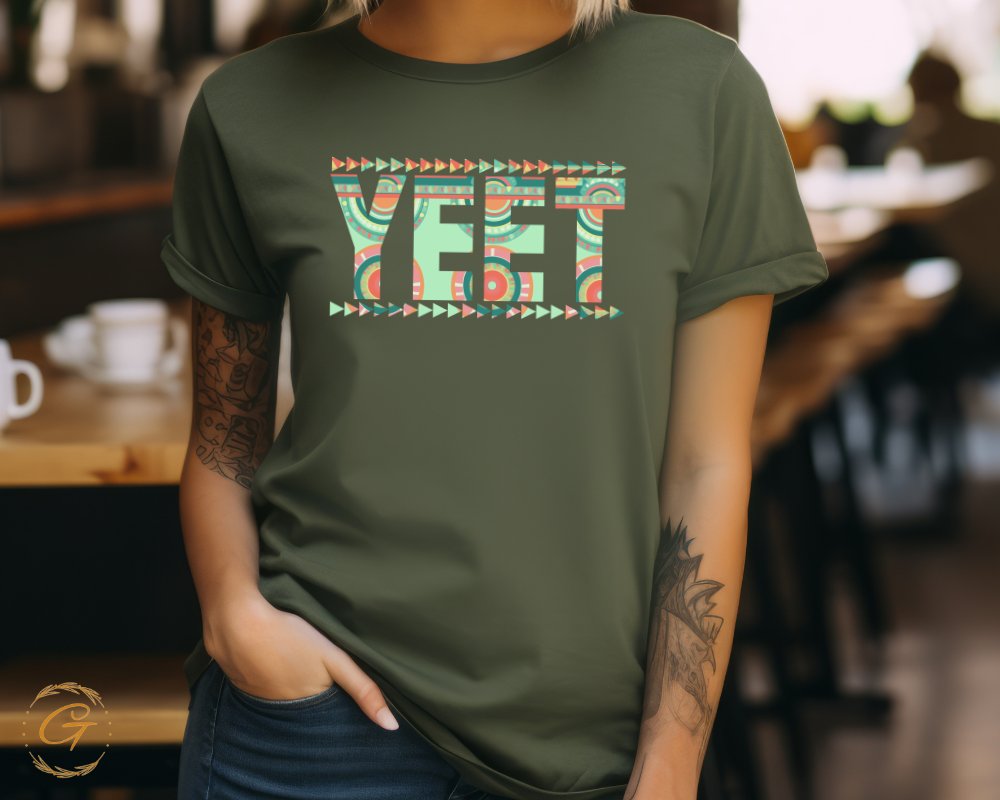 Trendy Graphic Green Tee with YEET Print product