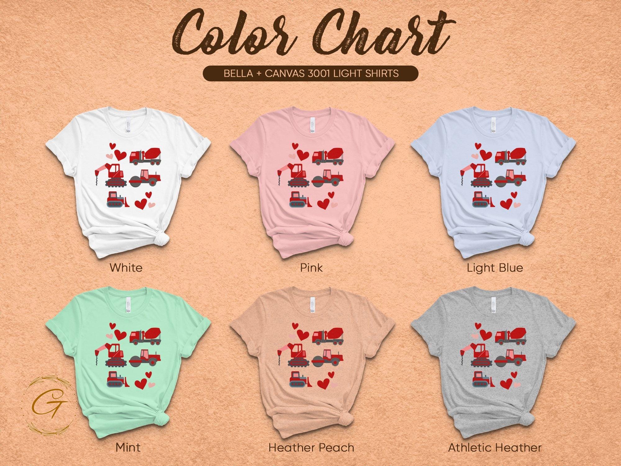 Valentine T-Shirt, Construction Vehicles and Hearts Tee