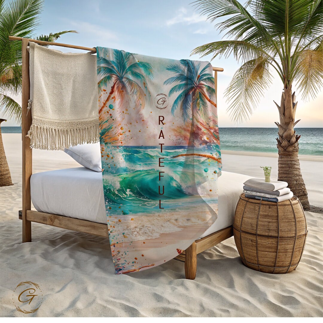 Vivid Tropical Beach Towel
