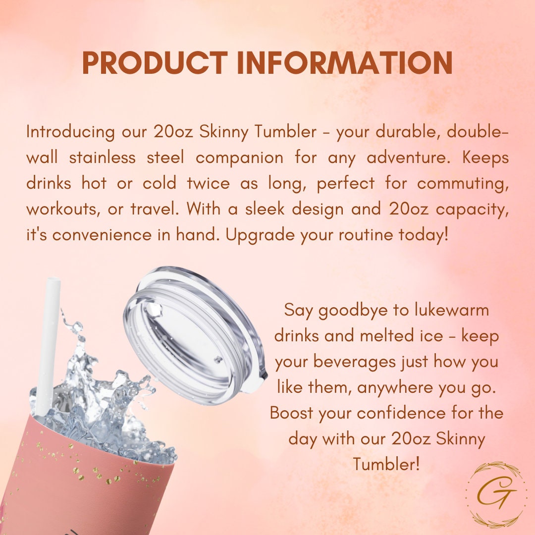 Personalized Nurse Tumbler, 20 oz Skinny - Custom Gift for Nurses