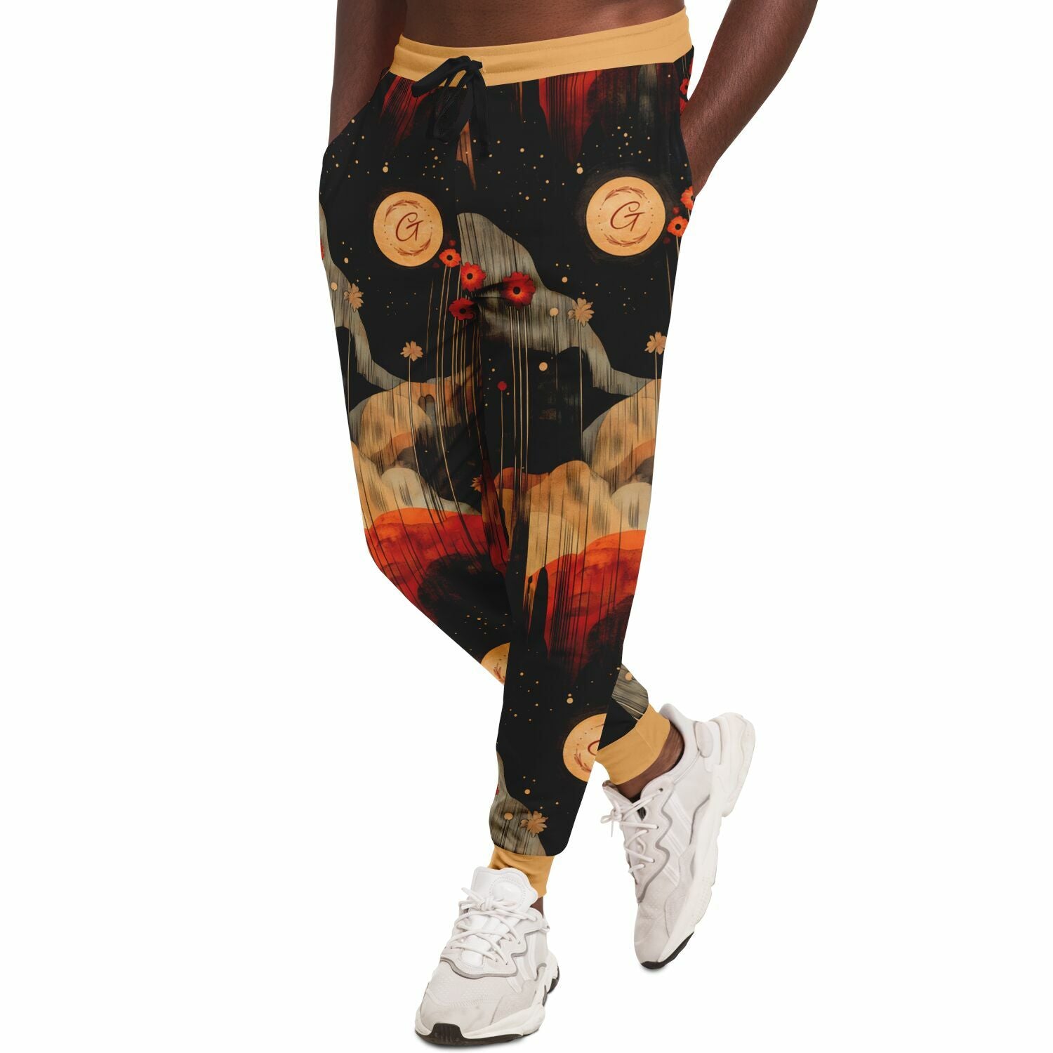 Abstract Nature Aesthetic Joggers – Earthy Landscape Sweatpants