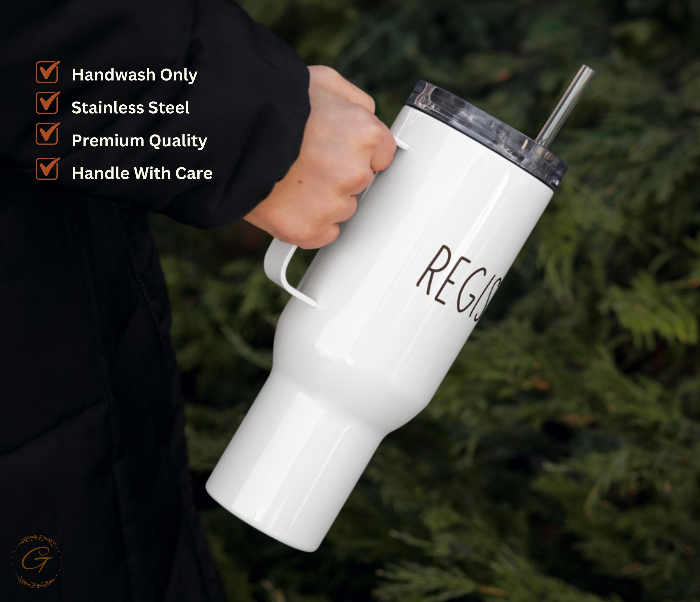 Mom Life Travel Mug with Handle | Insulated Coffee Tumbler for Hot & Cold Drinks