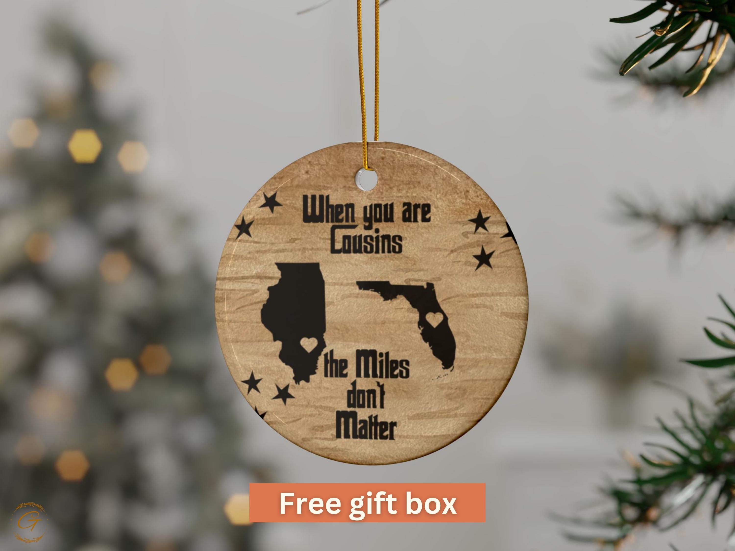 Personalized Distant Cousin Gift Ornament