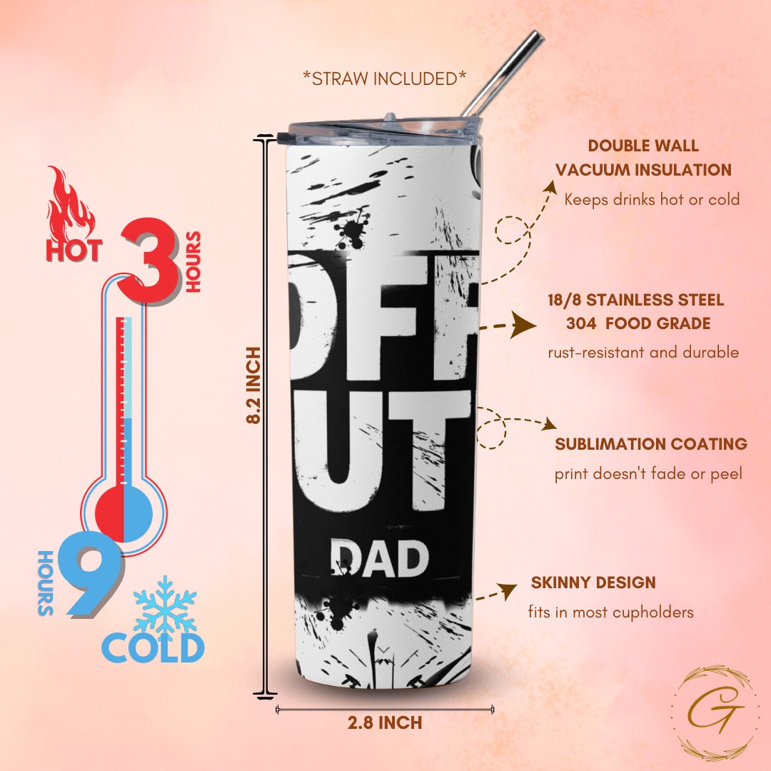 Off Duty Dad Tumbler, Insulated Stainless Steel Tumbler