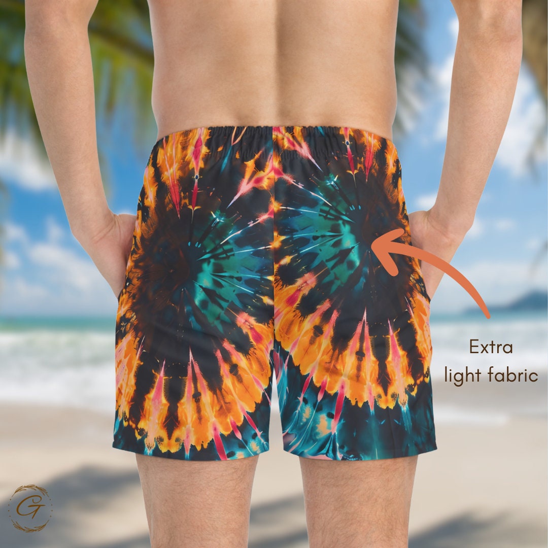 Tie Dye Vibrant AOP Swim Trunks