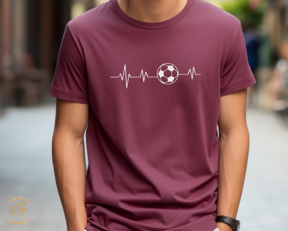 Soccer Heartbeat Graphic Design T-Shirt product