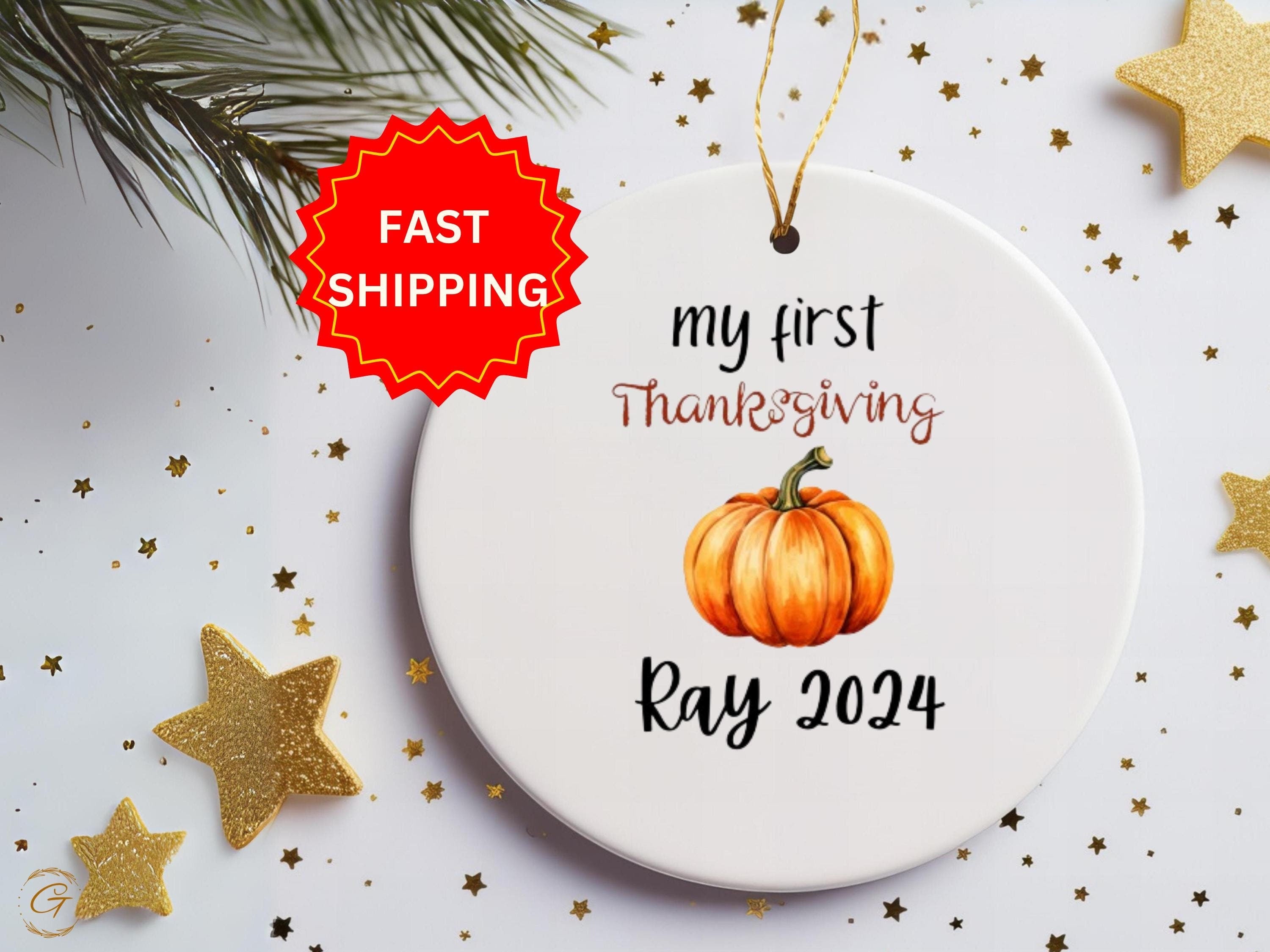 Baby's First Thanksgiving Ornament 2024, Newborn Thanksgiving Keepsakes, Baby Milestone Ornament, Baby's First Holiday, Unique Holiday Gifts