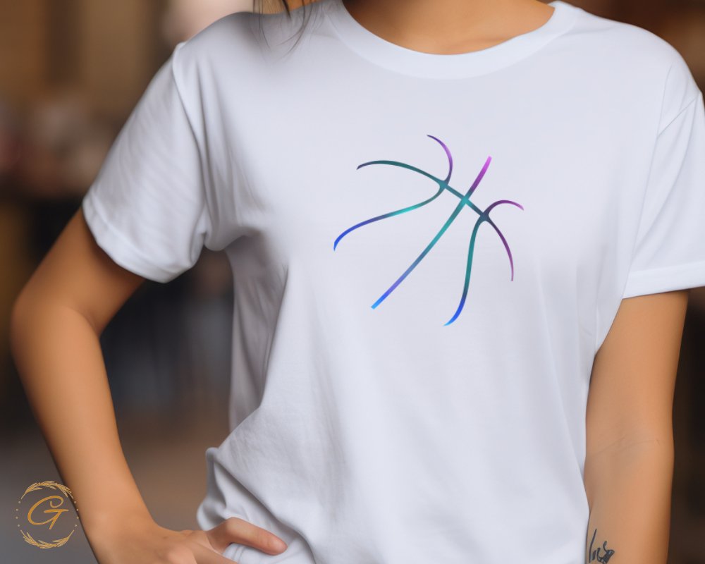 Colorful Abstract Basketball Design T-shirt product type