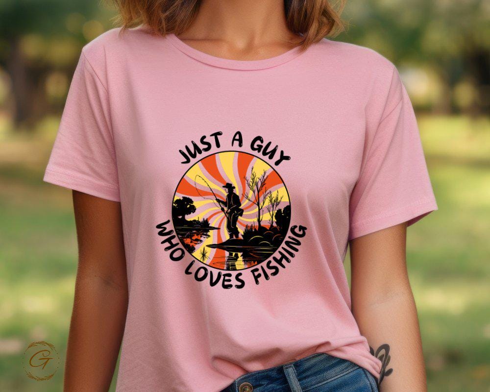 Hobby T-shirt 'Just a Guy Who Loves Fishing' Tee