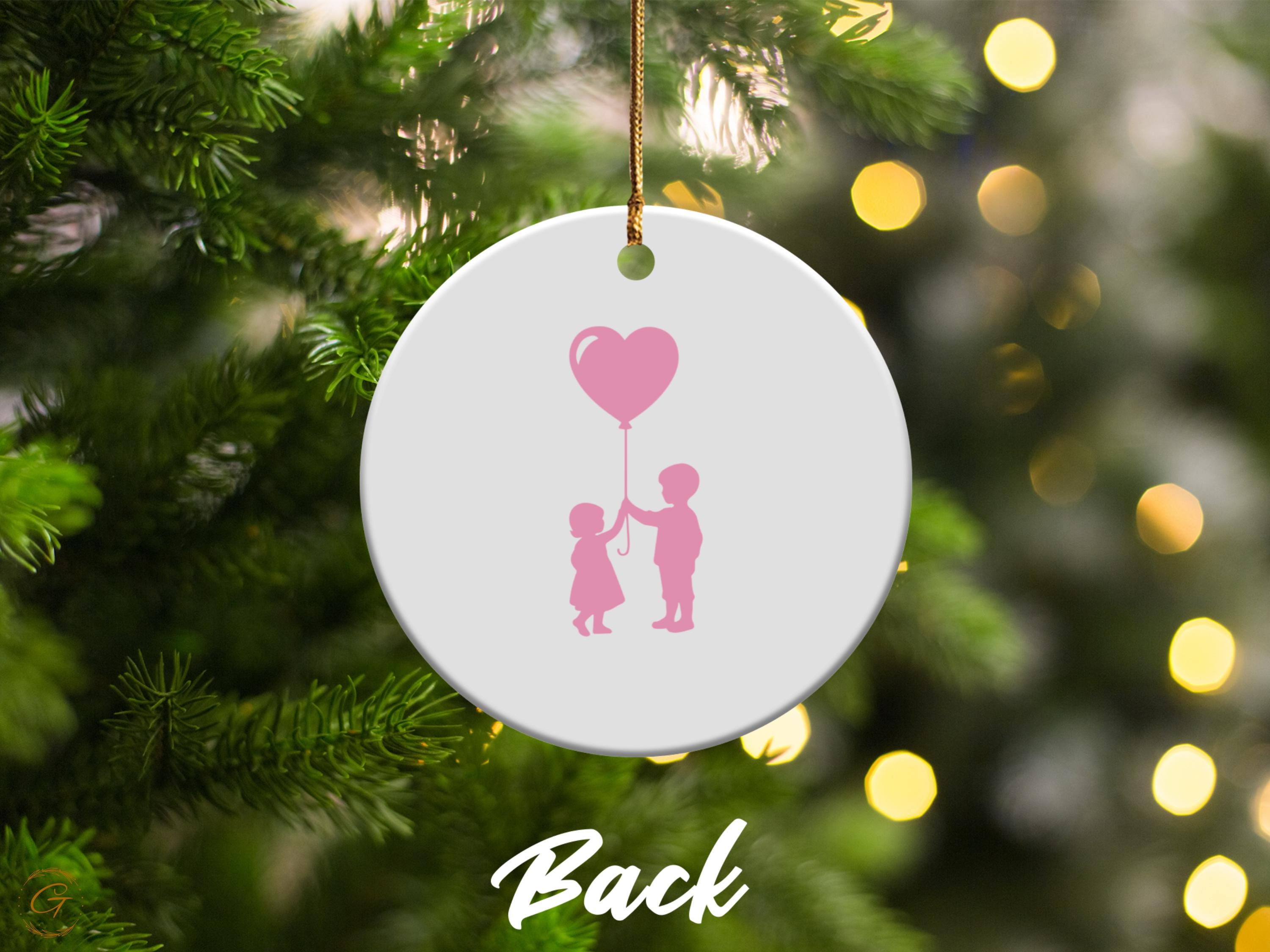 Personalized Siblings Hedgehog Christmas Ornament, Big Brother Little Sister Keepsake, Holiday Gift for Sibling, Custom Cute Family Ornament
