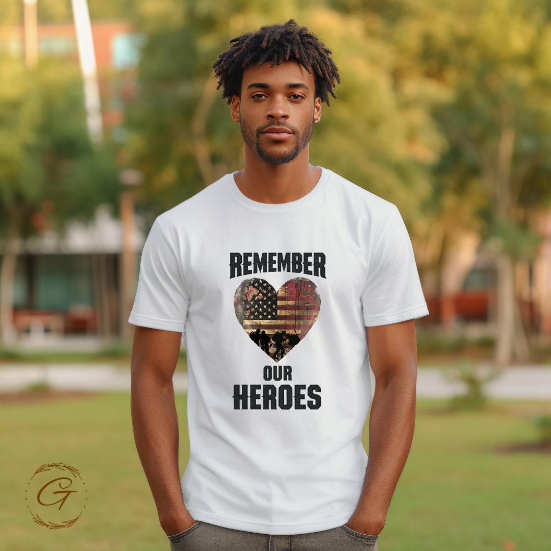 Remember Our Heroes T-Shirt – Patriotic Memorial Day Graphic Tee