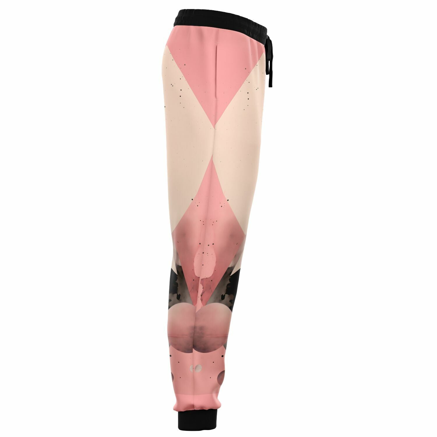 Pink Geometric Art Joggers – Abstract Minimalist Sweatpants