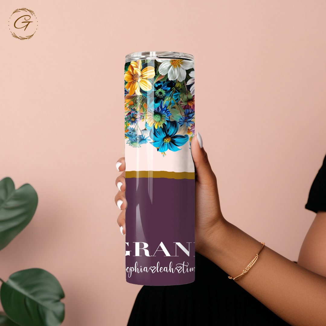 Heartwarming Personalized Grandma Tumbler with Grandkids' Names