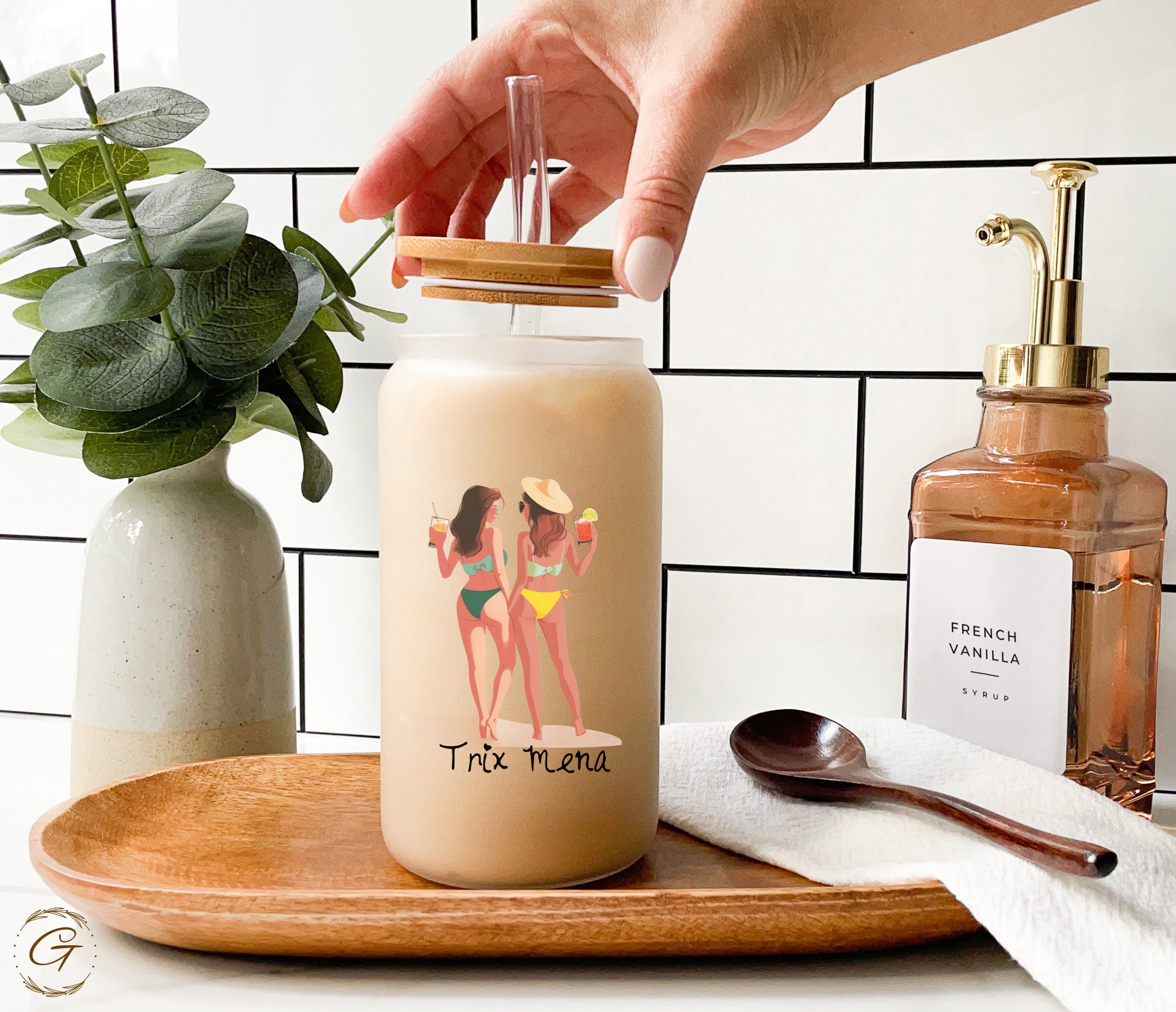 Are We Drunk Summer Design Frosted Glass Cup Tumbler