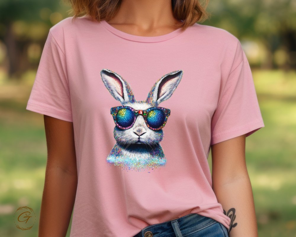 Cute Bunny Wearing Sunglasses Graphic Tee product type