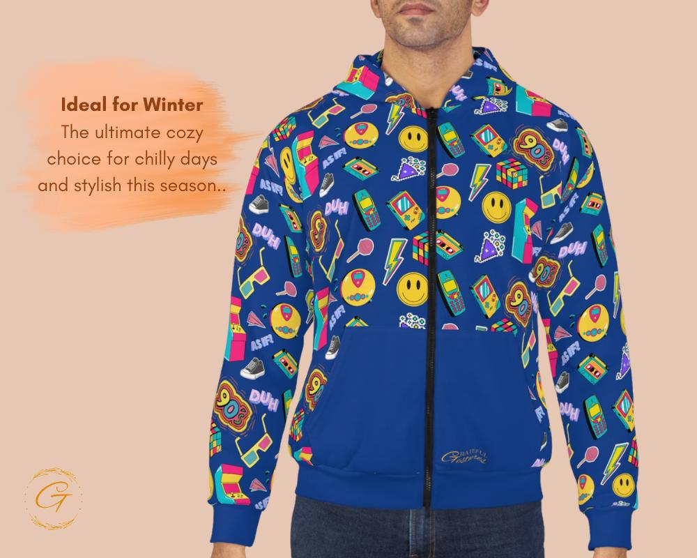 90's Nostalgia Unisex Zip Hoodie