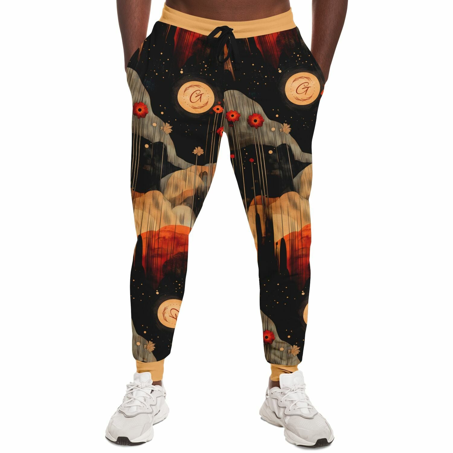 Abstract Nature Aesthetic Joggers – Earthy Landscape Sweatpants