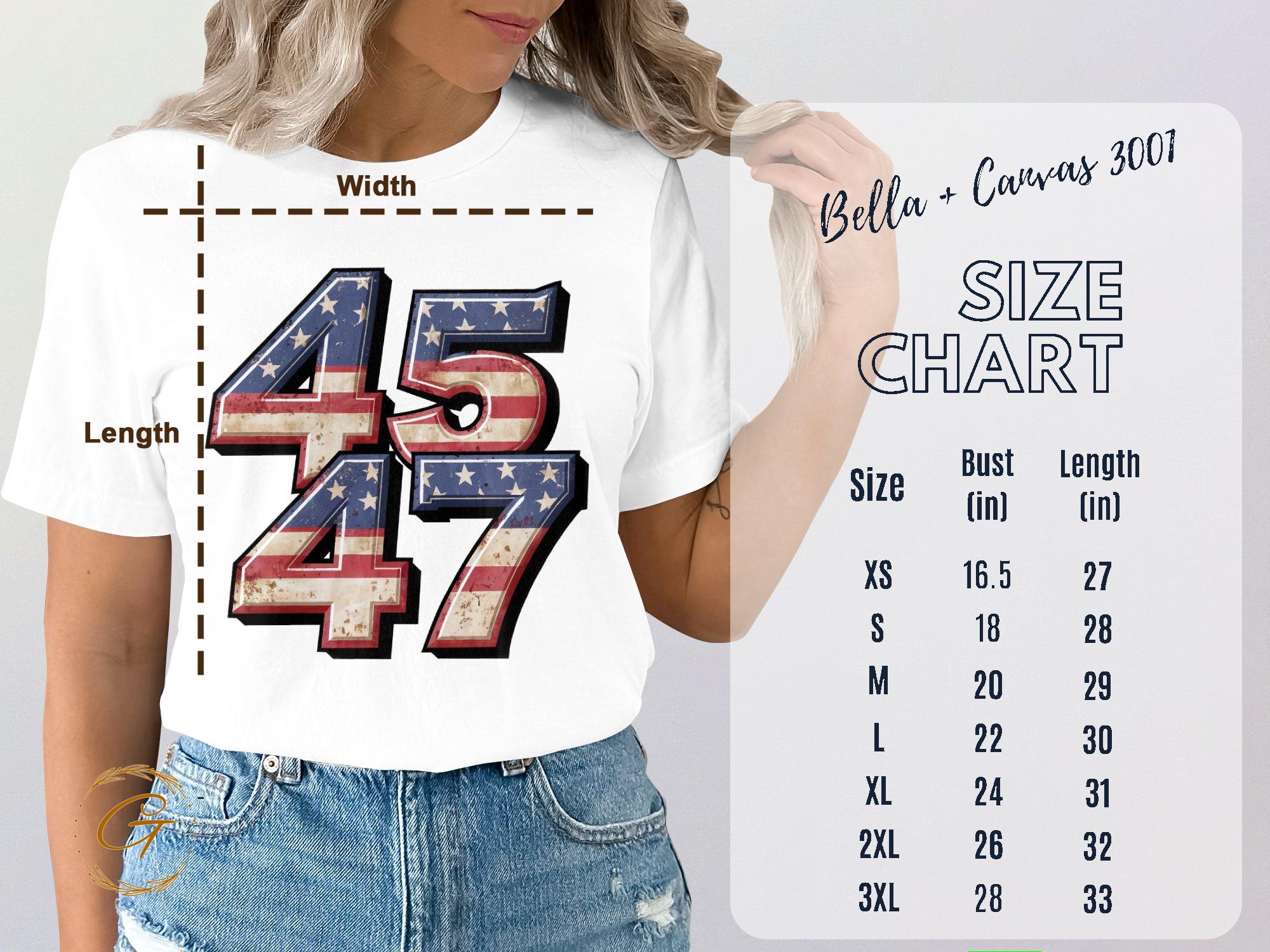 45 47 American Flag Design Tee