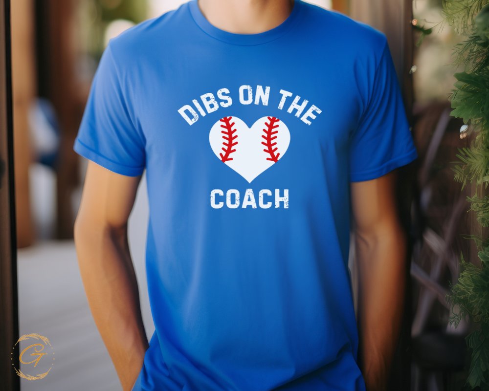 Dibs On The Coach Baseball Heart Graphic T-Shirt product