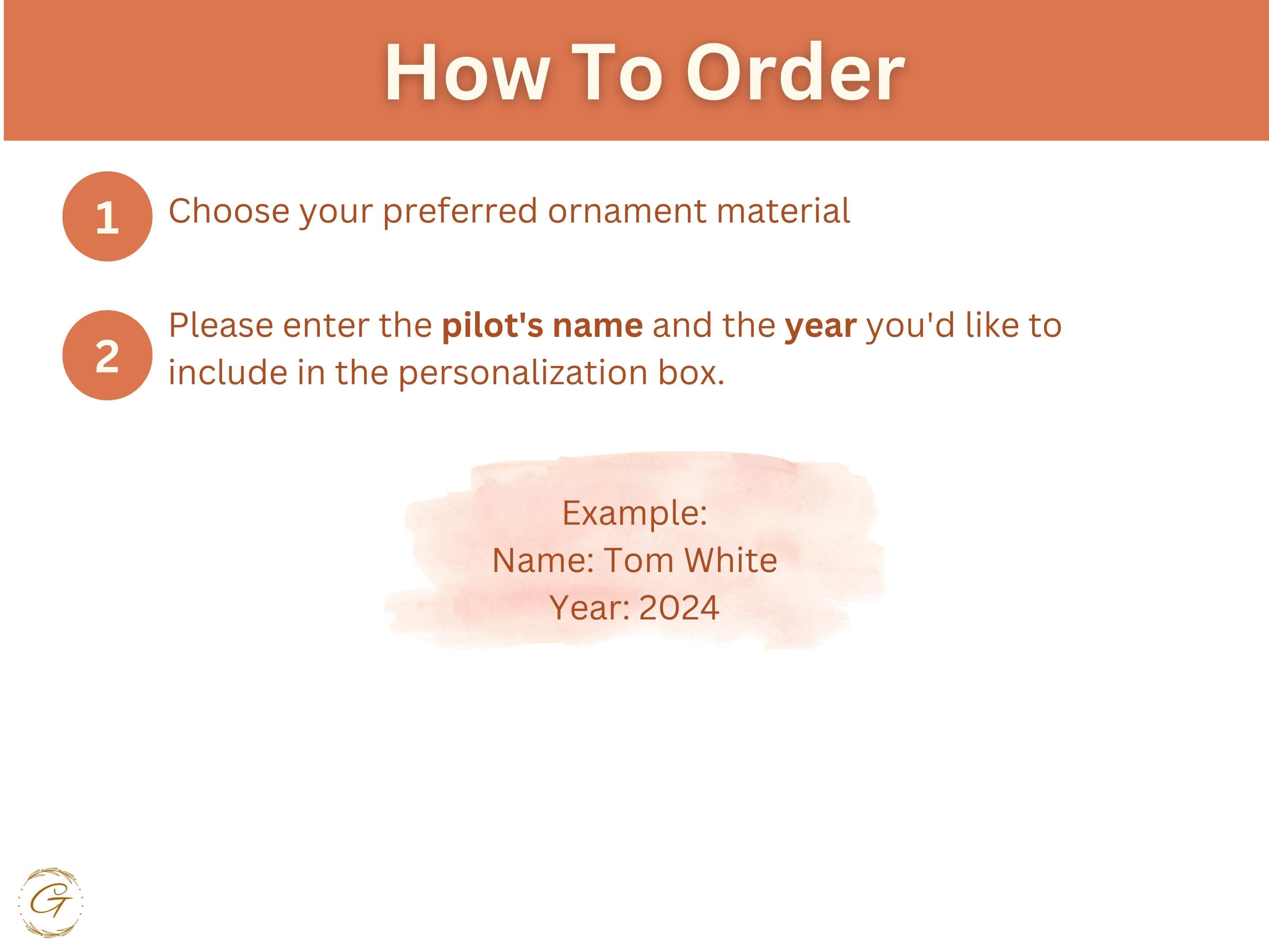 Personalized First Christmas as Airline Pilot Ornament, 2024 Custom Pilot Gift Custom Christmas Ornament, Airline Pilot Gift, Aviation Gifts
