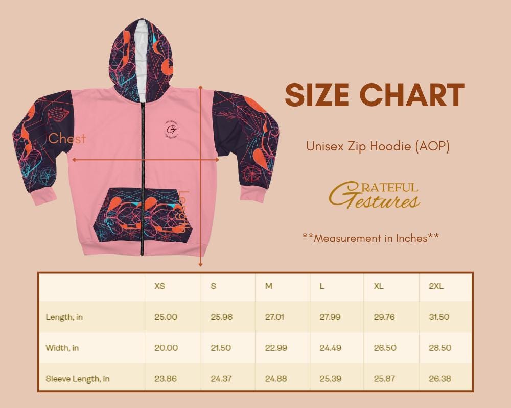 Neon Dryad Unisex Zip Hoodie All-Over Print