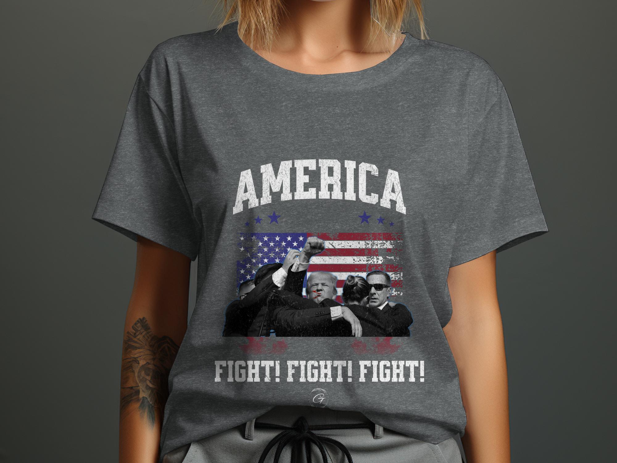 America Fight Fight Fight Trump Graphic Tee - Patriotic Trump Shirt