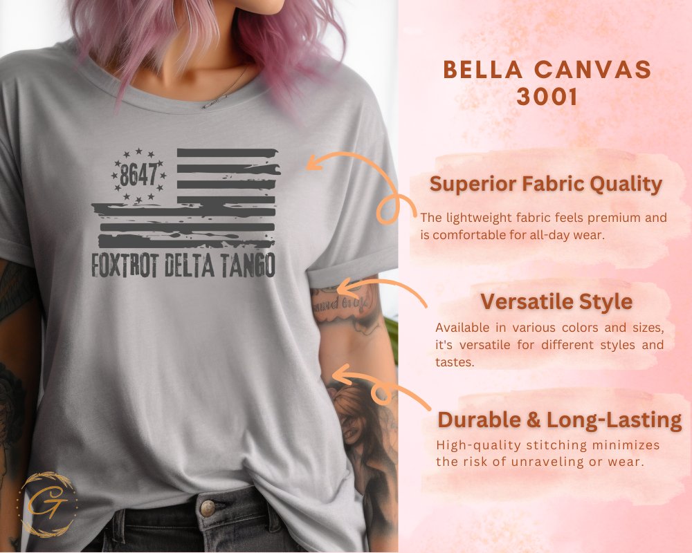 Foxtrot Delta Tango Flag Graphic T-Shirt product type