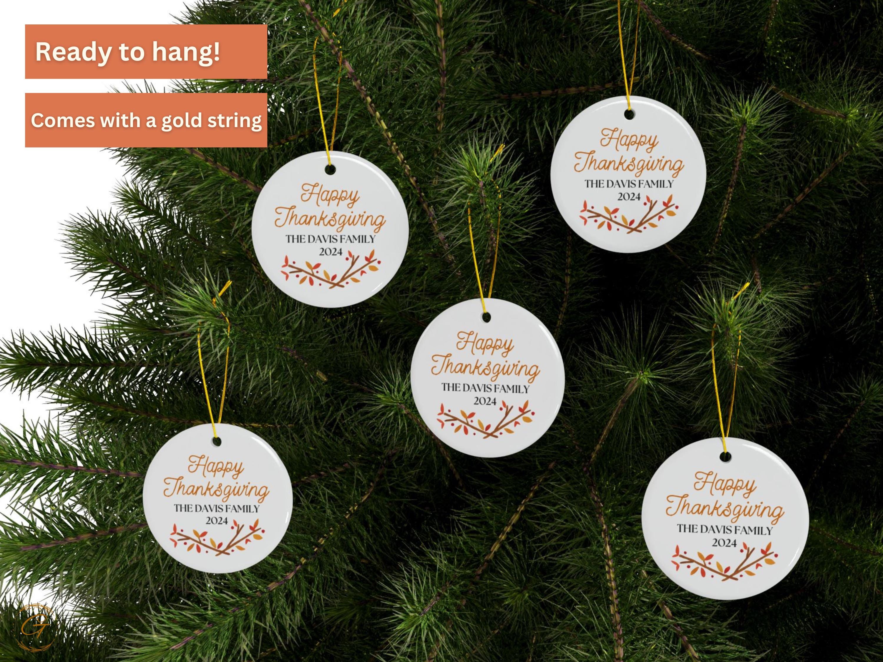 Personalized Thanksgiving Ornament, Family Thanksgiving Ornament 2024, Personalized Thanksgiving Decoration, Custom Family Holiday Ornaments