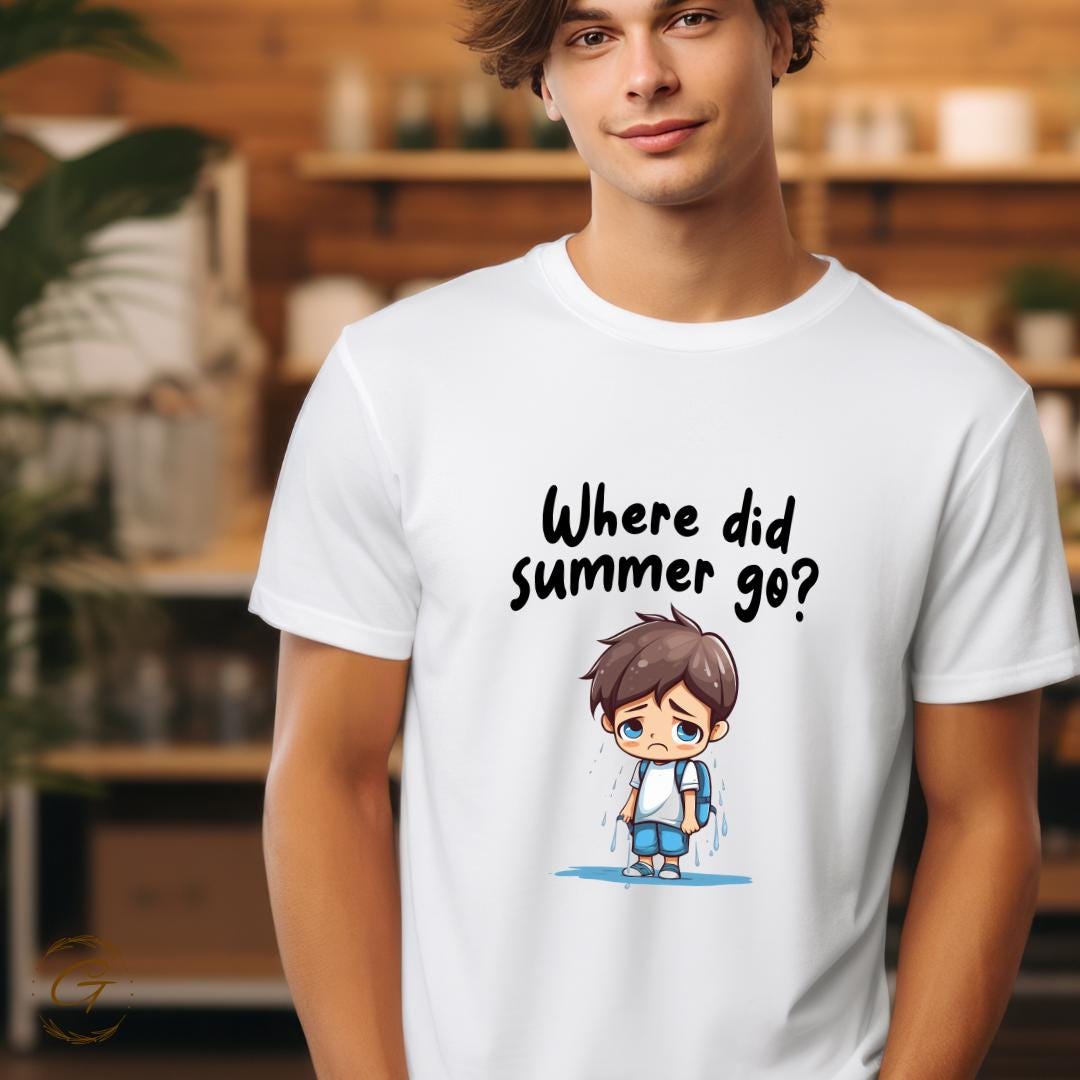 Funny Sad Boy Cartoon T-Shirt – Quirky Emotional Graphic Tee
