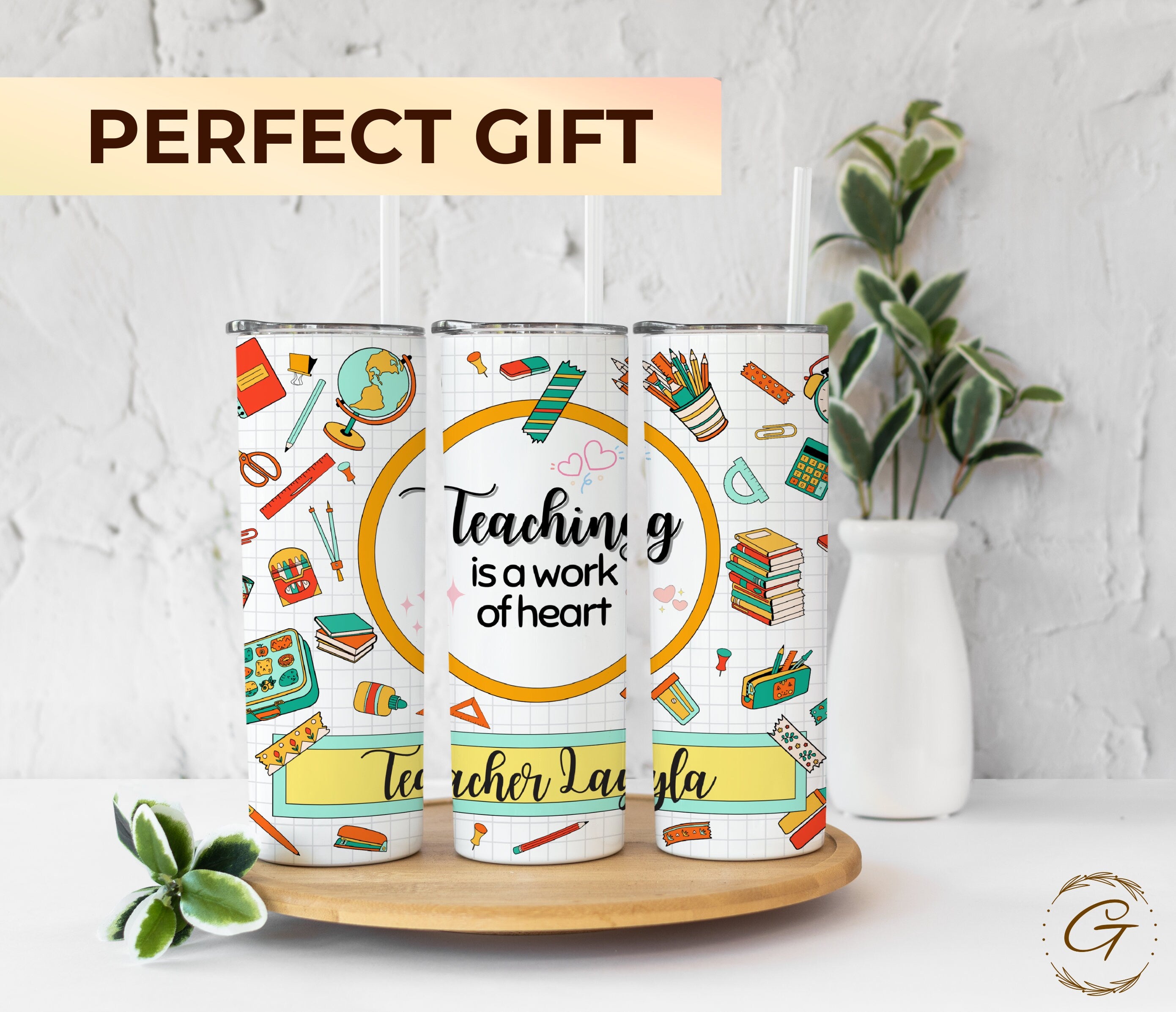 Heartfelt Quotes Teacher Tumblers: Appreciation Gift for Educators