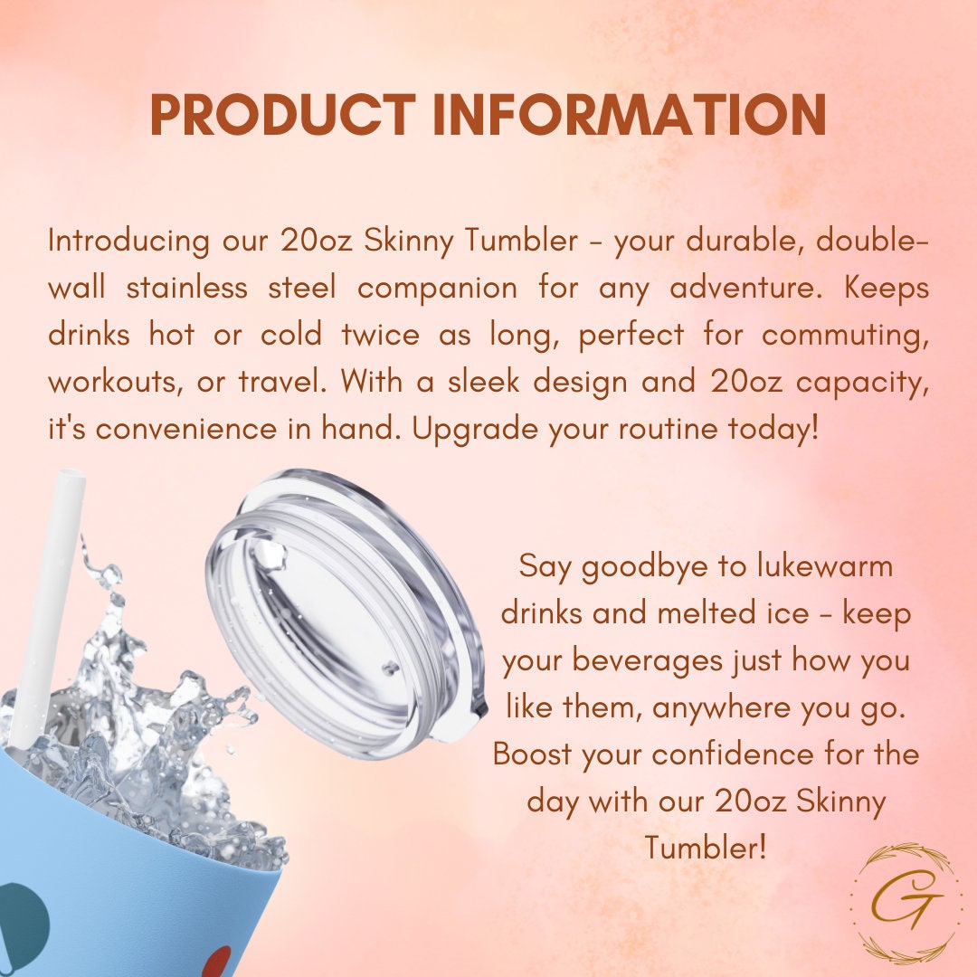 Therapy is Cool: Skinny Tumbler 20oz