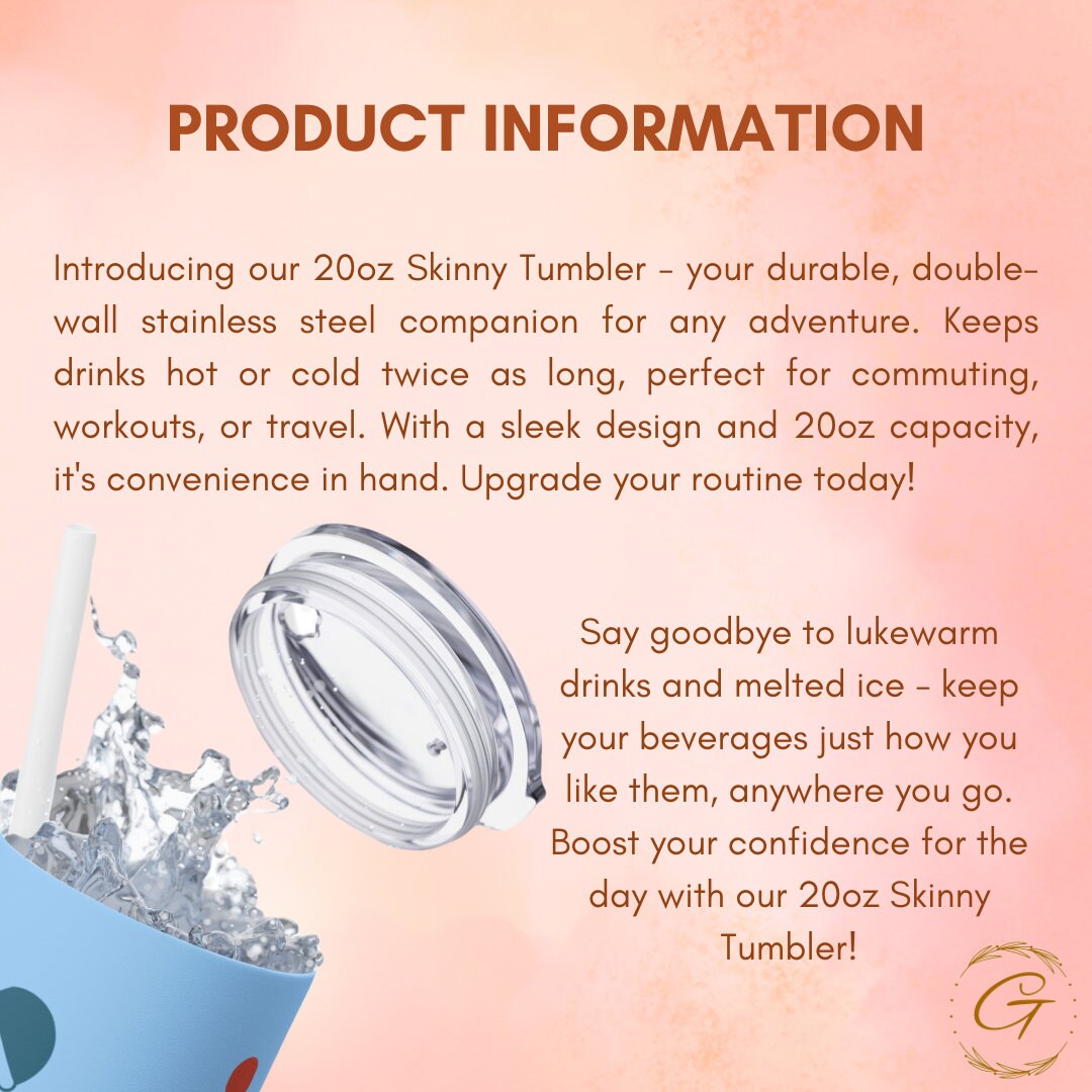 Therapy is Cool: Skinny Tumbler 20oz
