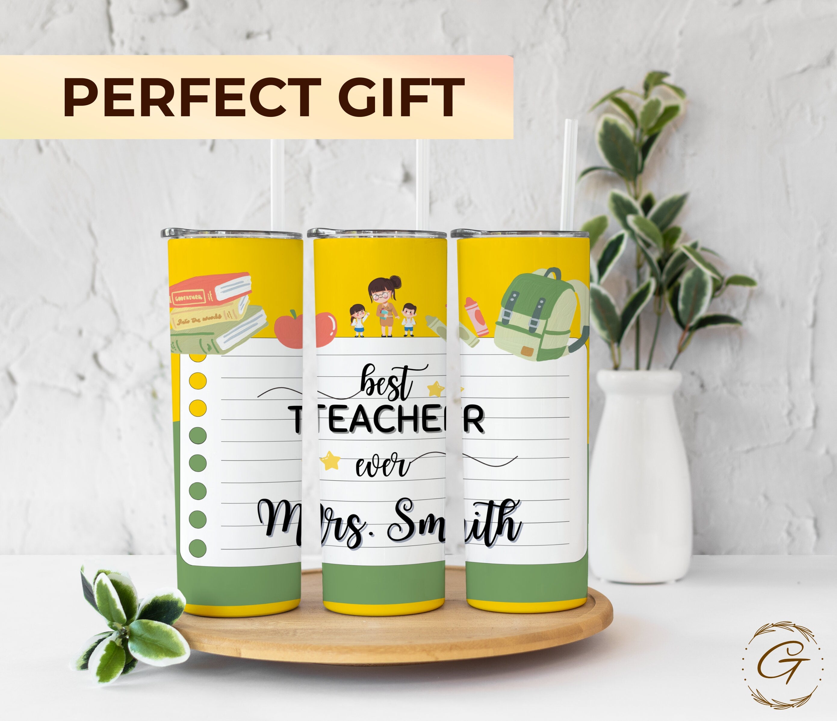 Best Teacher Ever Personalized Tumbler