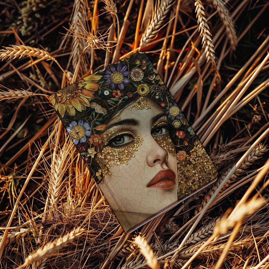 Artistic Floral Mosaic Woman's Notebook