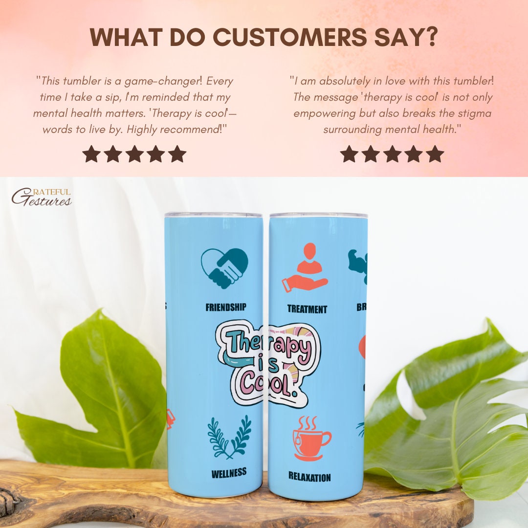 Therapy is Cool: Skinny Tumbler 20oz