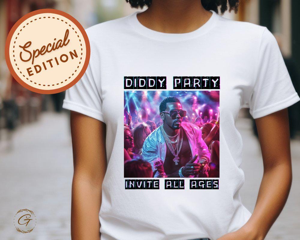 Diddy Party T-Shirt Invite All Ages Tee